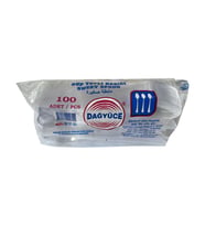 Dağyüce Plastik Şeffaf Sup Kaşık - Tatlı Kaşığı - 100 Adetlik Paket