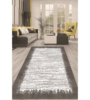 Dijital Kaymaz Taban Yıkanabilir Modern Renkli Salon Halısı Mutfak Halısı Yolluk ND-HT-512 (Gri)