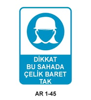 İŞ GÜVENLİĞİ UYARI LEVHASI 1 ADET PVC 21 X 29CM