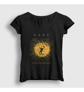 Presmono Kadın Siyah The End Dark T-Shirt 187079tt