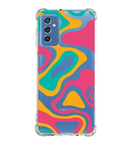 Samsung Galaxy M52  Köşe Korumalı Antişok Kapak Renkli Desen Tasarımlı Şeffaf Silikon Kılıf