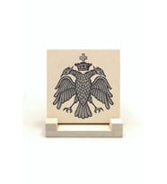 Bizans Kartal Logosu Baskılı Taş Masaüstlük 10X10