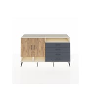 Kronos Konsol 5 Raflı 4 Çekmeceli 2 Kapaklı 176x59x99 Aytaşı-Çam/Antrasit