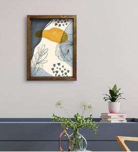 BK Gift Otel Odası Konseptli Doğal Masif Ahşap Çerçeveli Tablo 45x65cm-87