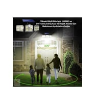 Uzaktan Kumandalı 122 Led Sensörlü Bahçe Lambası