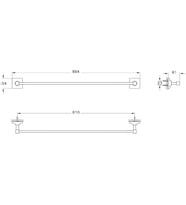 Root A4481036 Havluluk, Mat Siyah, 60 cm