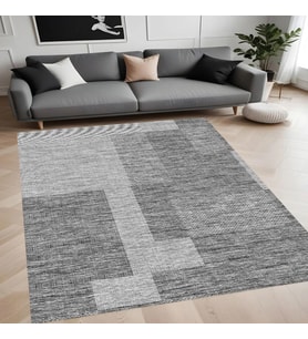 Eliana Home Dijital Baskı Yıkanabilir Kaymaz Taban Salon Halısı Ve Yolluk LN067-FNL340 (Gri)