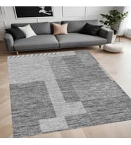 Eliana Home Dijital Baskı Yıkanabilir Kaymaz Taban Salon Halısı Ve Yolluk LN067-FNL340 (Gri)