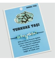 Turkuaz Doğaltaşlı İp Bileklik