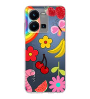 PrintiFy Vivo Y35 ile Uyumlu Water Color 5  Kamera Korumalı Şeffaf  Kılıf