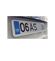 Beyaz Çerçeveli Oto Plakalık Abs Plastik Esnek Plakalık 2 Adet