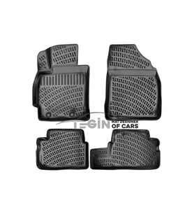 Toyota Corolla 3D Havuzlu Paspas 2010 Siyah (Karışık)