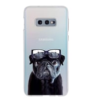 PrintiFy Samsung Galaxy S10e ile Uyumlu 1mm Slim Fit Köpek 3 050f Baskılı Şeffaf  Kılıf