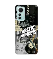 Xiaomi Mi 12 Lite Uyumlu Arctic Monkeys Kolaj Desenli Şeffaf Telefon Kılıfı