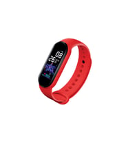 Polosmart PSSW24 Akıllı Bileklik 5.1V Titreşimli Bluetooth Adım Sayar Kalp Atışı Uyku Takibi Kırmızı