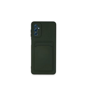 Samsung Galaxy A14 4g Kılıf Kelvin Kartvizitli Silikon - Koyu Yeşil
