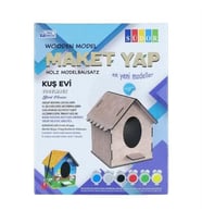 Südor Ahşap Maket kuş evi Boyama Seti