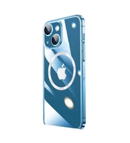 iPhone 14 Kılıf Wireless Şarj Özellikli Riksos Magsafe Silikon (Renksiz)
