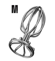 Paslanmaz Çelik İçi Boş Tasarım Pürüzsüz Silver Orta Boy Metal  Butt Plug