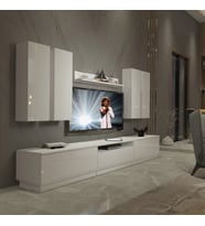 Decoraktiv Trendstyle 8DS Slm Tv Ünitesi Tv Sehpası - Parlak Beyaz
