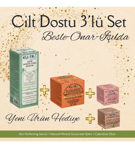  Kuatra Gündüz 3'lü set+ doğal makyaj balmları, güzelliğiniz taçlansın!