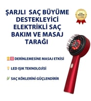 Şarjlı  Saç Büyüme Destekleyici Elektrikli Saç Bakım ve Masaj Tarağı