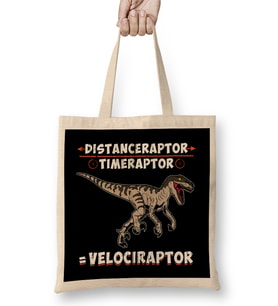 Distanceraptor Timeraptor Velociraptor Pun Bez Çanta Uzun Saplı