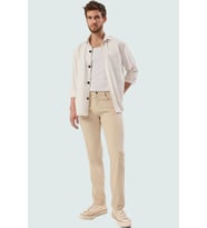 Erkek Straight Fit Denim Pantolon Yüksek Bel Uzun Boy Pamuk Günlük Kullanım Modern Tasarım (Taş)