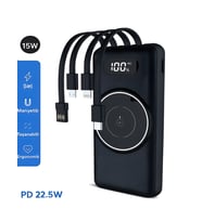 10000mAh PD Kablolu 22.5W Kablosuz Wireless 15W Dahili USB Micro TYPE-C iPhone Powerbank