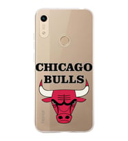 Huawei Honor 8a  Uyumlu Kapak Chicago Bulls Tasarımlı Şeffaf Silikon Kılıf