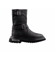Harley Davidson Sahara Kadın Günlük Bot 021Z100566-BLACK-BASKILI-DERI Siyah