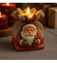 Noel Baba Hediye Çuvalı Silikon Kalıp 7x7 Cm