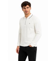 Erkek Mevsimlik Spor Polo Yaka Fermuarlı Sweatshırt BGL-ST05468