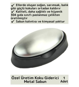 Özel Üretim Çevre Dostu 304 Paslanmaz Çelik Sade Hijyenik Tasarruf Koku Giderici Etkili Metal Sabun