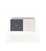 Hyperion Konsol 4 Raflı 5 Çekmeceli 2 Kapaklı 176x44x99 Aytaşı-Antrasit/Aytaşı