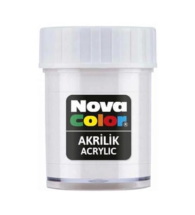 NOVA COLOR BEYAZ 30 CC ŞİŞE AKRİLİK BOYA