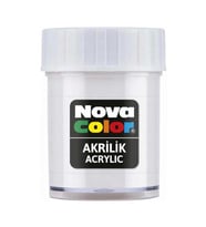 NOVA COLOR BEYAZ 30 CC ŞİŞE AKRİLİK BOYA