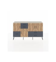 Arges Konsol 4 Raflı 5 Çekmeceli 4 Kapaklı 176x30x99 Aytaşı-Çam/Antrasit