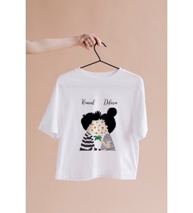 Sevgili Tasarımlı Tişört Kişiye Özel ( Unisex - Büyük - Çocuk )