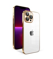 iPhone 13 Pro Kılıf Garaj Kenarları Renkli Kamera Korumalı Kılıf (Gold)