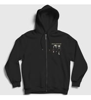 Presmono Unisex Siyah Dog Alice In Chains Fermuarlı Kapüşonlu Sweatshirt 7502tt