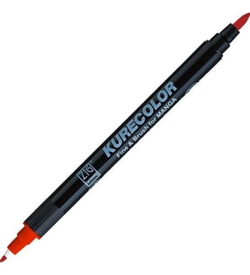 Zig Kurecolor Fine & Brush for MANGA Marker Çizim Kalemi 218 Red 
