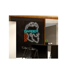 BARBER SHOP Yazılı ve Şekilli Neon Tabela