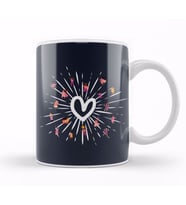 Girl Power Love Heart Kupa Bardak Porselen