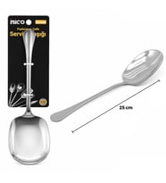 Metal Servis Kaşığı - 25 cm - Krom Renk