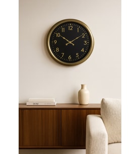 River World Duvar Saati 40 cm  Metal Eskitme İhtişamlı