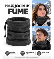 Unisex Polar Boyunluk, Kadın ve Erkek Uyumlu, Kışlık Ayarlanabilir Bağcıklı Yumuşak Polar Boyunluk