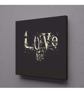 LOVE YOU KANVAS TABLO 120x120cm (Karışık)
