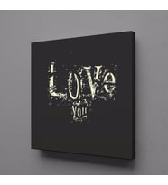 LOVE YOU KANVAS TABLO 120x120cm (Karışık)