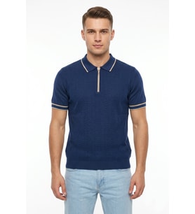 Erkek Polo Yaka Kısa Kollu Triko Tişört Regular Kalıp BGL-ST05557